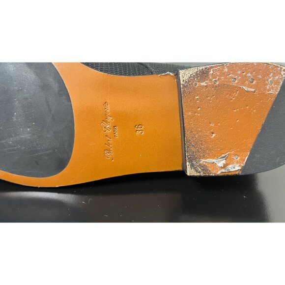 ROBERT CLERGERIE TEXTURED BLACK OXFORD DERBY SHOES 36 6 - Picture 8 of 8